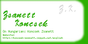 zsanett koncsek business card